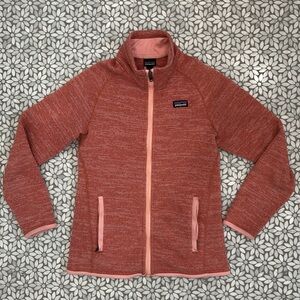 Kid's Patagonia Better Sweater Full Zip Jacket in Aurea Pink, Size 12(L)